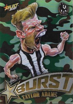 2021 Select AFL Footy Stars - Starburst Caricatures Camo #SBC13 Taylor Adams Front